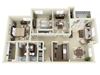 2 bed 2 bath + den 1025 sqft